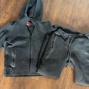 Stylish Black Hoodie and Shorts Set